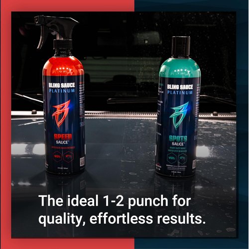 Bling Sauce Platinum Speed Sauce - Cherry Scent Anti-Static Quick Detail Spray | 24oz for Cars, Trucks, SUVs