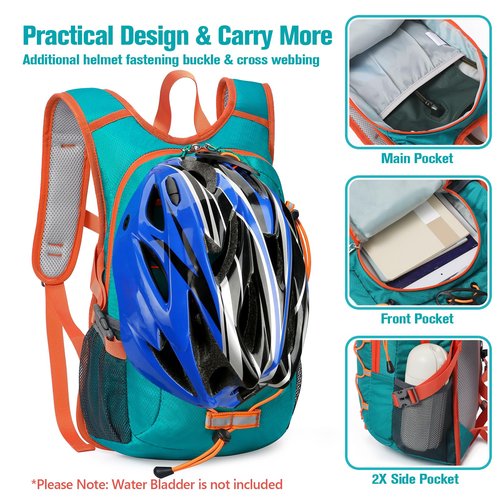 Unineovo 12L Kids Hiking Backpack, Small Hydration Backpack, Waterproof Kids Camping Daypack 5-12, No Water Bladder…