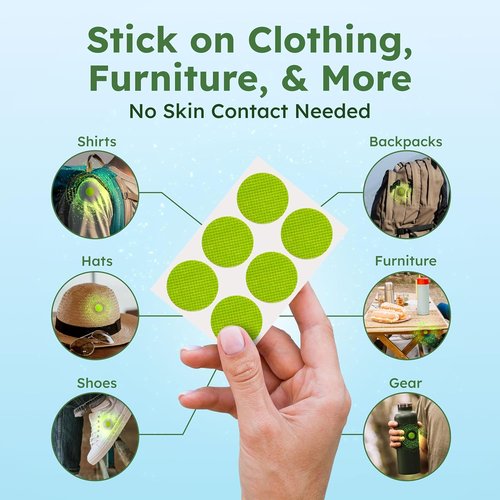 BugMD Squito Stickers - Effective Mosquito Repellent Patches for Adults & Kids | 78 Safe Patches for Outdoor Use