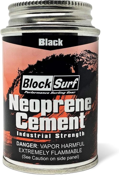 BLOCKSURF Neoprene Cement Adhesive 4 fl oz - Quick-Drying, Flexible & Waterproof Wetsuit Repair Solution