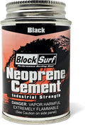 BLOCKSURF Neoprene Cement Adhesive 4 fl oz - Quick-Drying, Flexible & Waterproof Wetsuit Repair Solution
