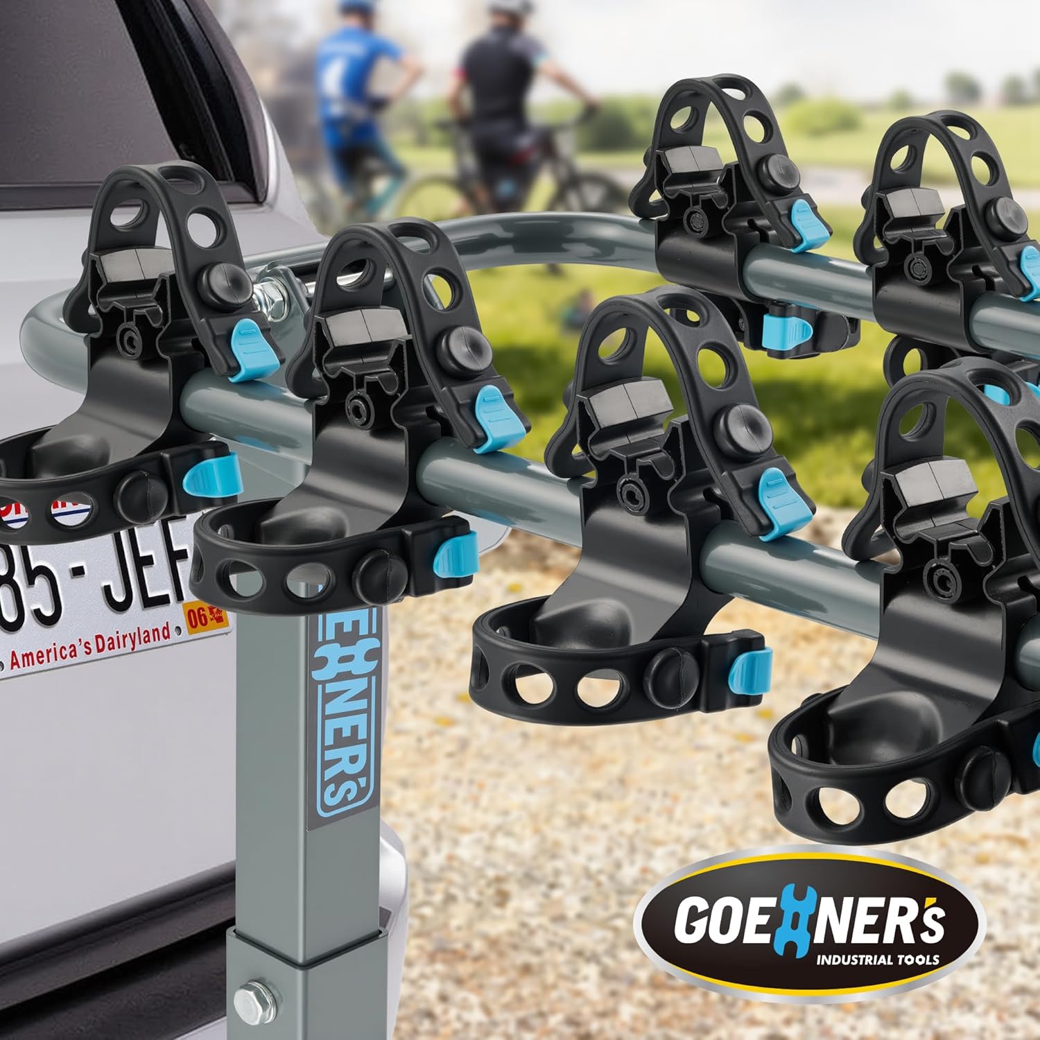 Upgrade 2.0 Hitch Bike Rack - Heavy-Duty Dual Locking Design, 240LBS Capacity | Versatile Hanging Bike Carrier for Car, SUV, Truck & RV with 2” Receiver