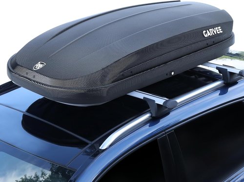 Garvee Rooftop Cargo Box - Dual-Side Opening Travel Luggage Carrier | 165Lbs Capacity, Black (12 Cubic Feet)