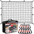 Cargo Net for Pickup Truck Bed - Heavy Duty Double Thick Organizer | 4'x6' Stretches to 8'x12' with 12 Carabiners