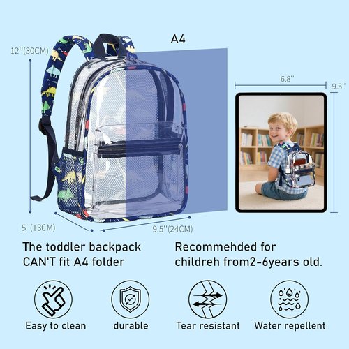 CAMTOP Clear Backpack - Stadium Approved Transparent Bag for Women & Girls | Water Resistant, Small Size