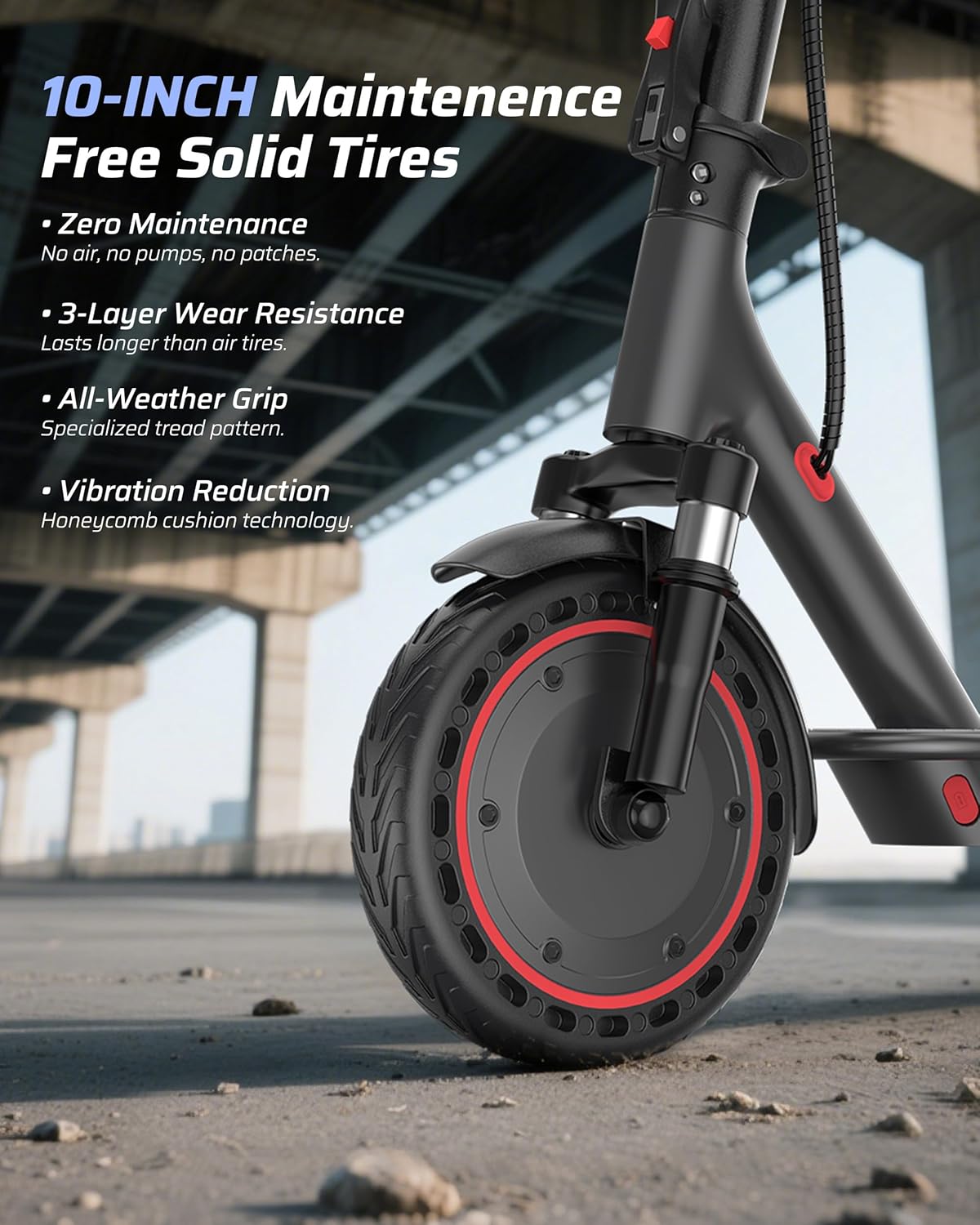 Qlaway Electric Scooter - 350W/500W Motor, 16-22 Miles Range, 8.5"/10" Tires, Dual Braking & Suspension