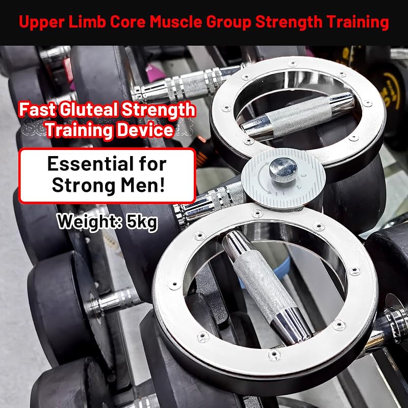 BeSokar Arm Training Wheel - Black & White, 360° Spinning Arm & Forearm Trainer, Adjustable 12 lb