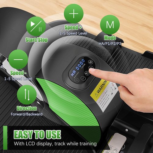 ANCHEER Under Desk Elliptical,Exercise Machine Under Desk for Home,Electric Seated Pedal Exerciser Display Monitor,Ellipse Leg Exerciser as Seen on TV,While Sitting for Seniors with Remote Control