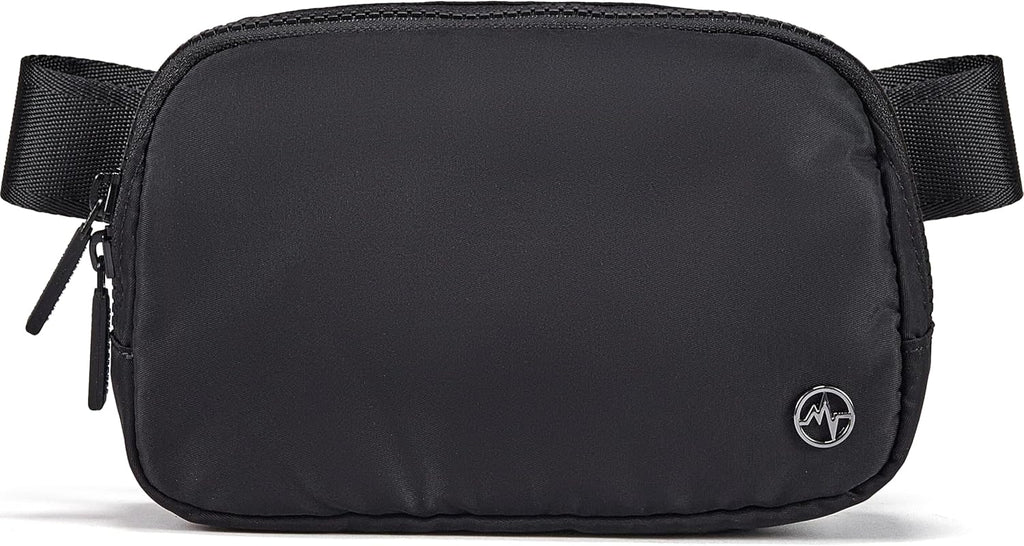 Pander Fanny Pack - Water-Repellent Nylon Belt Bag for Women | Adjustable Strap, Black