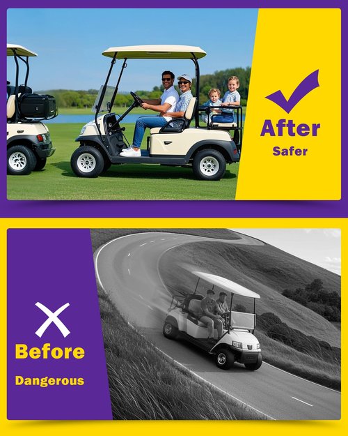 Golf Cart Brake Assembly for EZGO TXT&Medalist 1996-up Gas and Electric,Drive&Passenger Side Brake Kits fit Yamaha G14 to G22 1993-up Gas and Electric,Aftermarket Braking Assembly replacement OE One's