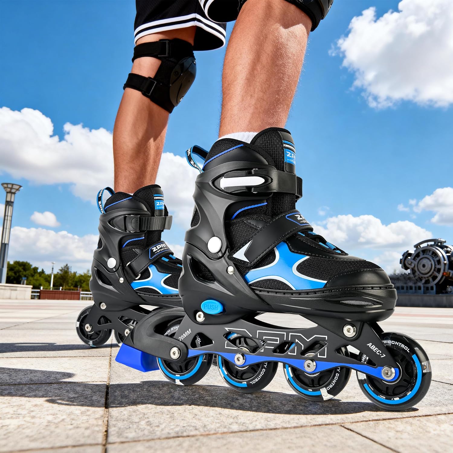 2PM SPORTS Inline Skates for Kids - Adjustable Light-Up Roller Skates for Ages 5-12 | Fun & Safe