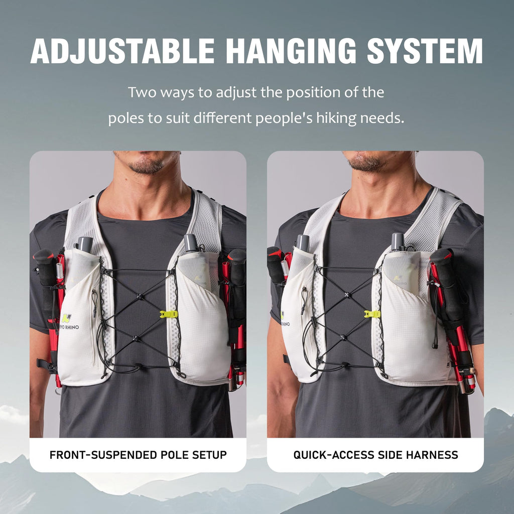 Running Hydration Vest for Women Men, Lightweight Water Vest with 2 TPU 250ML Soft Flask, Adjustable Chest Straps Hydration Backpack for Shorter Runs