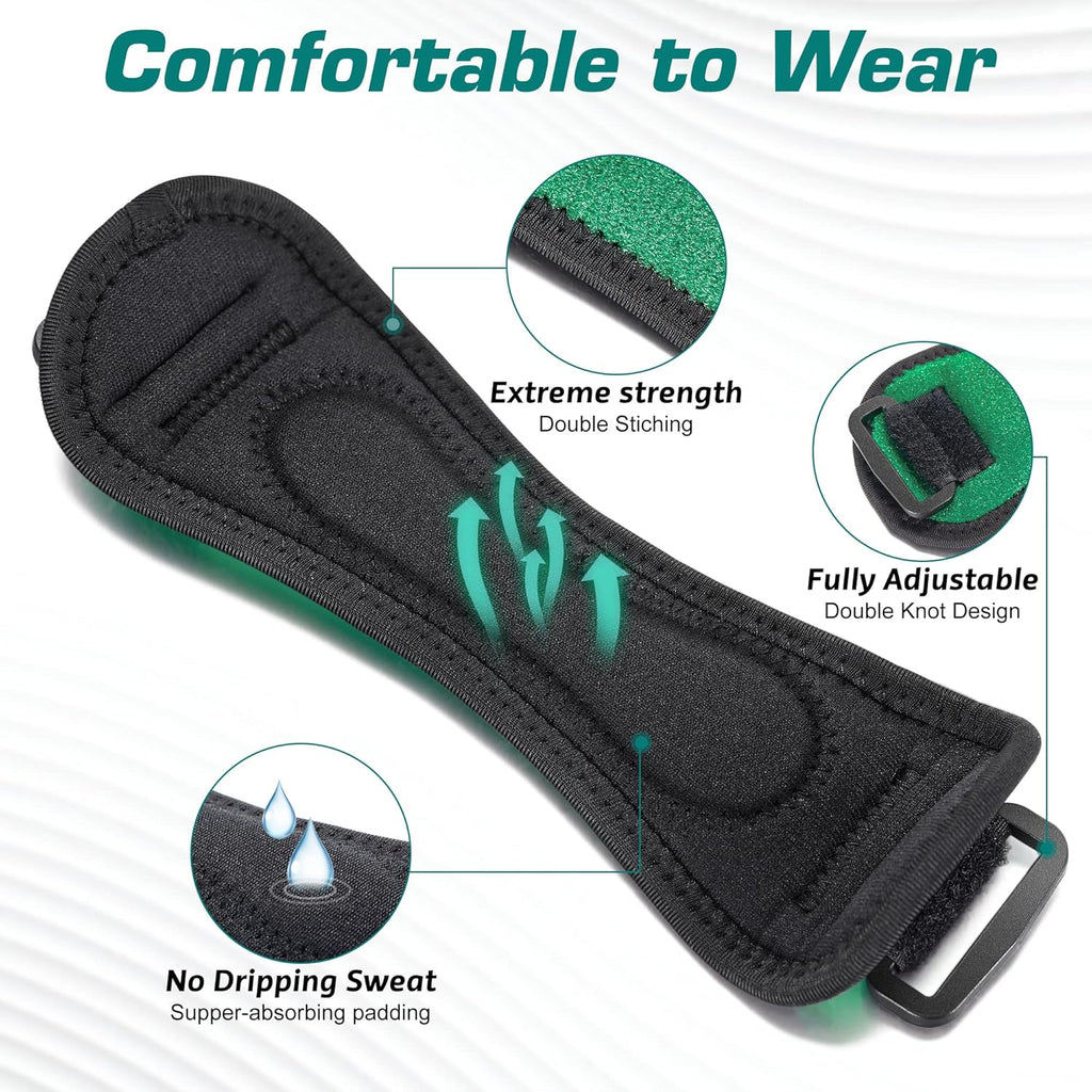 Skiennix Knee Strap - Adjustable Support for Pain Relief | Green Color