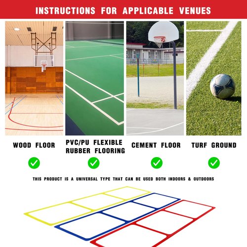 One-Piece Silicone Agile Ladder 1 PC Suitable for Sports & Fitness Step Training Soccer Footwork practice Street Dance Step Training Auxiliary Kit for Various Indoor and Outdoor Floor Areas (Red)