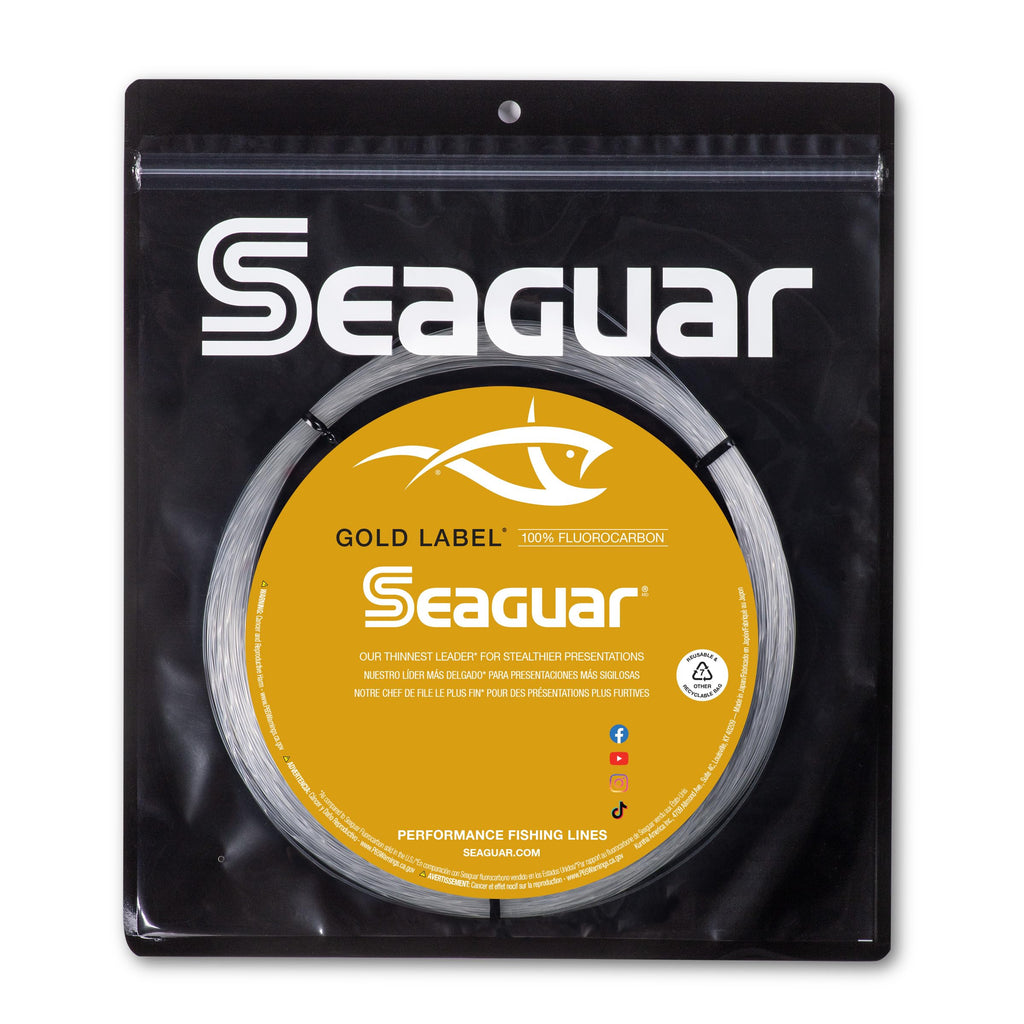 Seaguar Gold Label Big Game 100% Fluorocarbon Fishing Line Leader (Coil), 200lbs, 25 Yards - Break Strength/Length, Clear - 200GL25