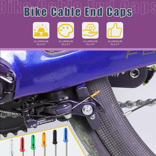 Swpeet Stainless Steel Bike Cable Cutter and Brake/Shift Cable Kit with Crimp Terminals and End Caps
