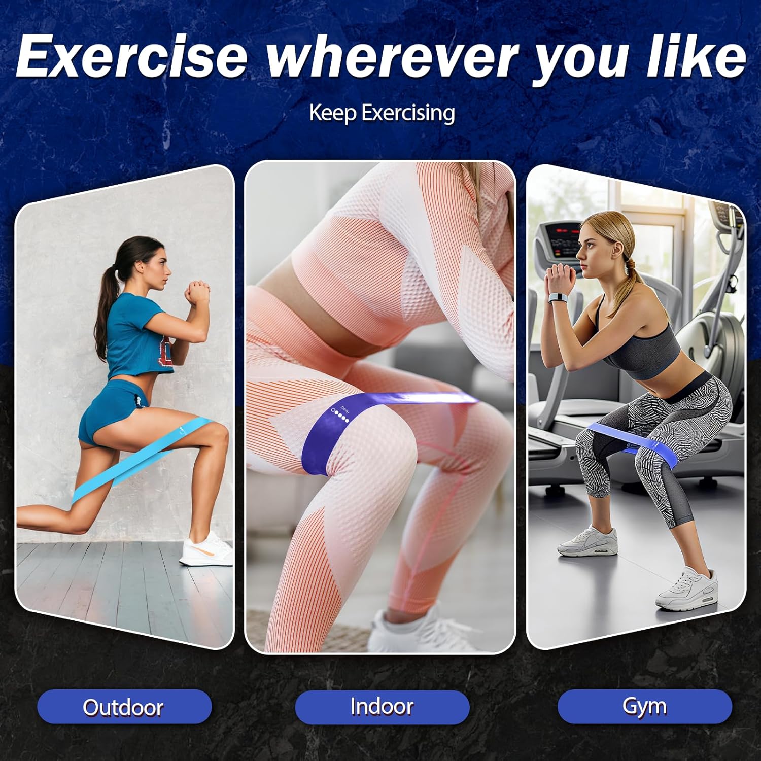 Skiennix Resistance Bands - 5 Levels of Resistance for Yoga, Pilates & Rehabilitation | Includes Woven Bag