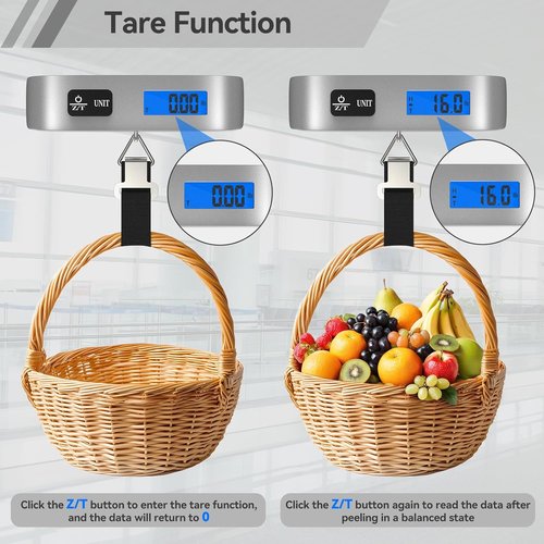 Dr.meter Luggage Scale - Digital Weight Scale with Backlight LCD Display | 110lb/50kg Capacity