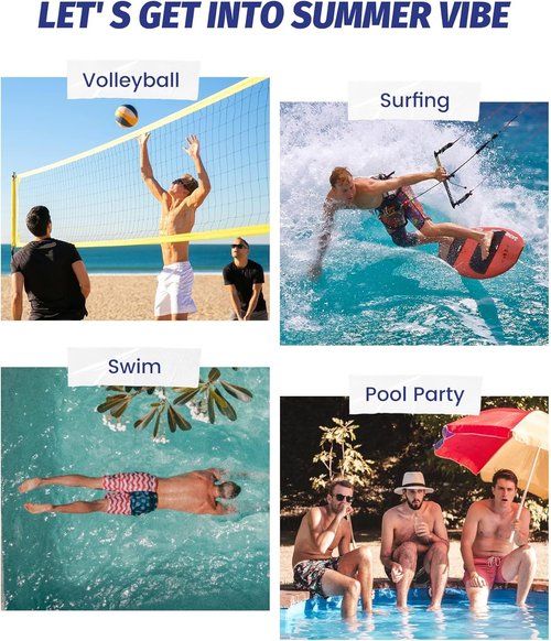 Maamgic Men's Swim Trunks - Quick Dry Bathing Suits with Mesh Lining | Comfortable Swim Shorts