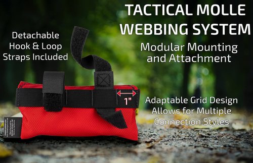 Chase Harper USA 9100 - Buddy Tow - Tough Military spec Nylon Webbing (1785 lb. Test) 12' x 1" - Red