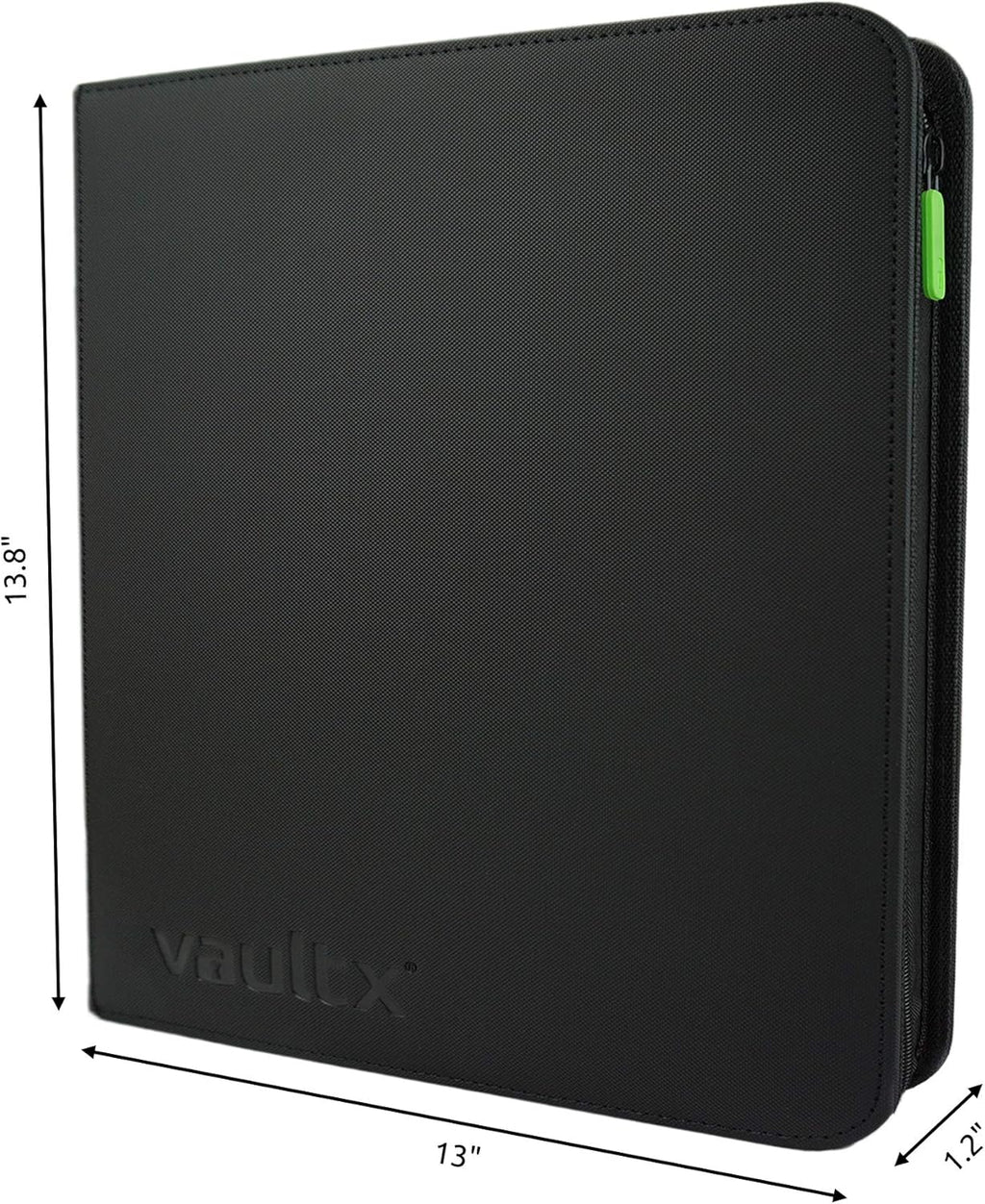 Vault X 12 Pocket Trading Card Binder - Premium Exo-Tec Material, Holds 480 Cards, Black