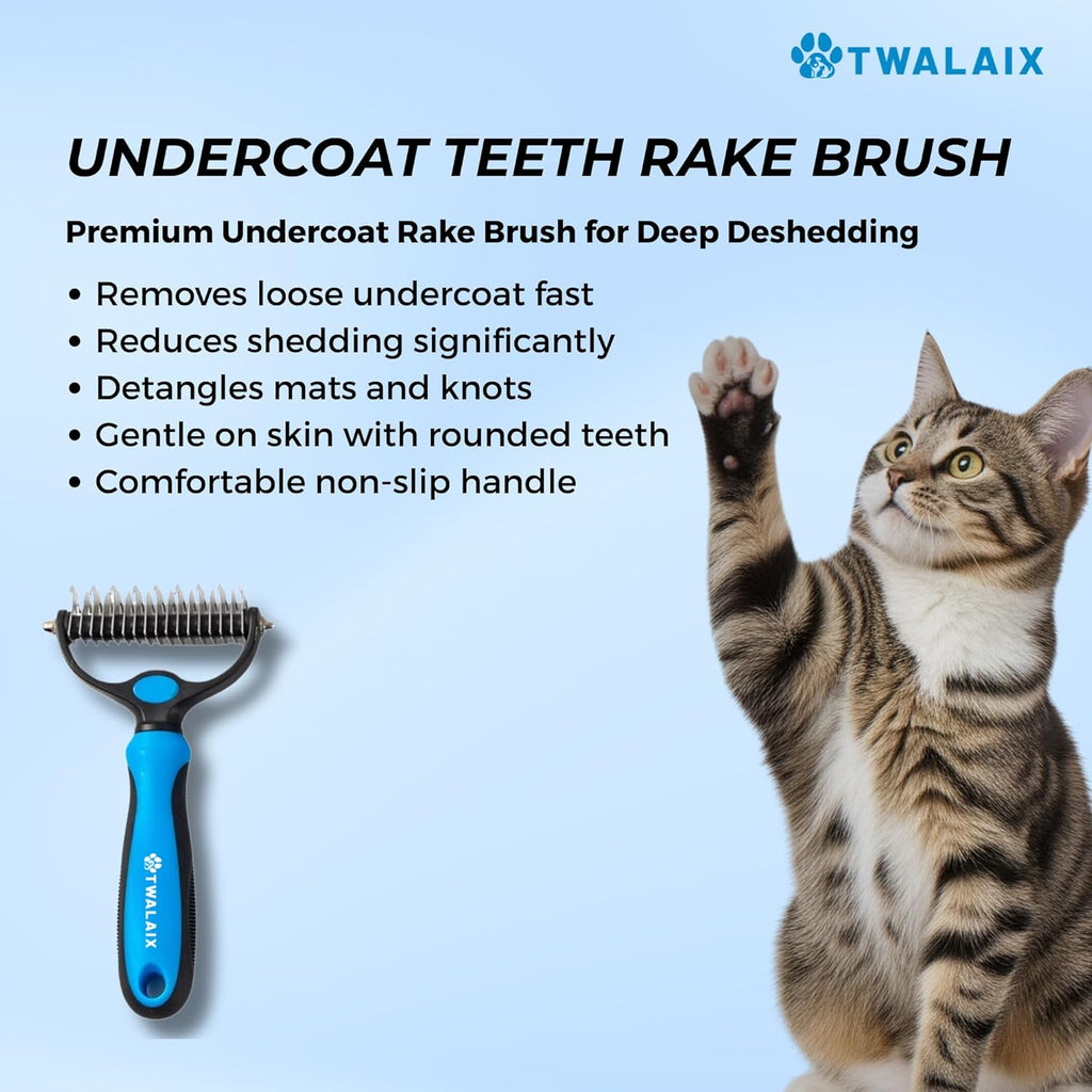 Skiennix 6-in-1 Pet Grooming Kit - Complete Grooming Tools for Dogs & Cats | Deshedding, Nail Care & More