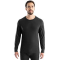 Realtree Men's Heavyweight Cotton Polyester Long Sleeve Thermal Underwear Top, Black, X-Large