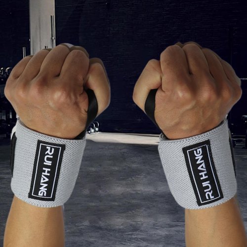 Wrist Wraps For Weightlifting Women Men Wraps Workout,Support For Working Out Strength Wrist,Lifting,Bench Press Training Anti-Slip Thickened 25IN (Grey)