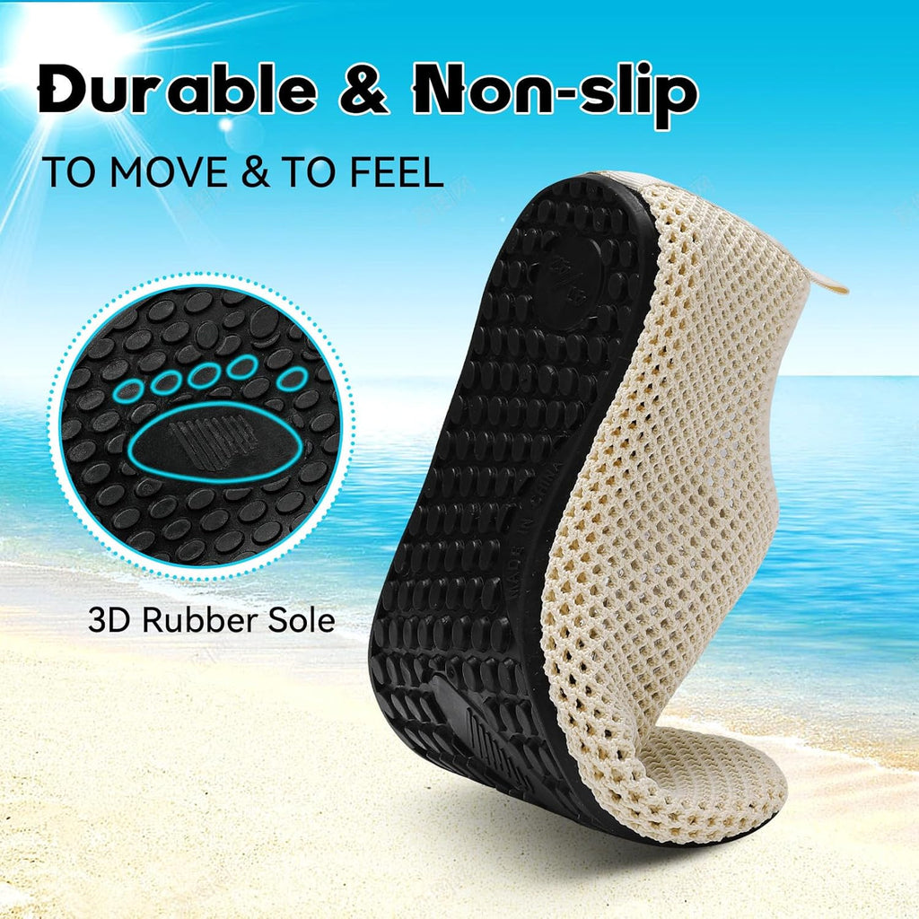 Scurtain Barefoot Water Shoes - Quick-Dry Aqua Socks for Beach & Swim | Unisex Summer Sandals