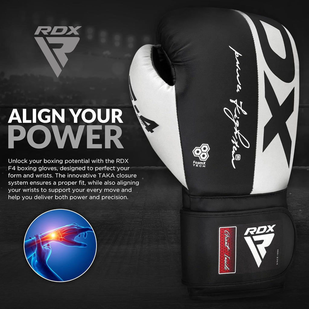 RDX Boxing Gloves - Maya Hide Leather Training Gloves for Muay Thai & Kickboxing | 8-16 oz Sizes
