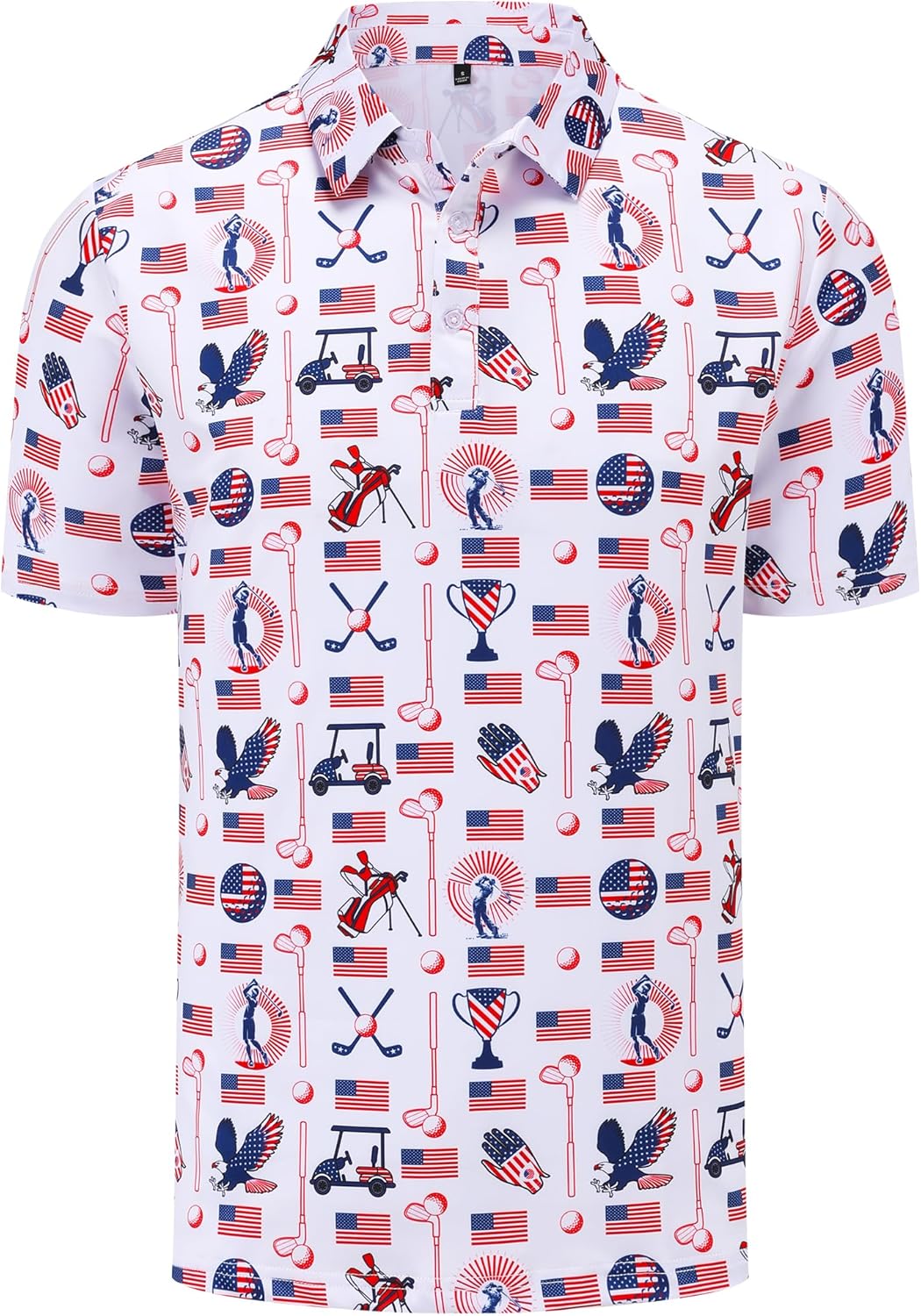 Skiennix Men's Golf Polo Shirt - Funny Design | Performance Moisture-Wicking, Quick-Dry, Short Sleeve