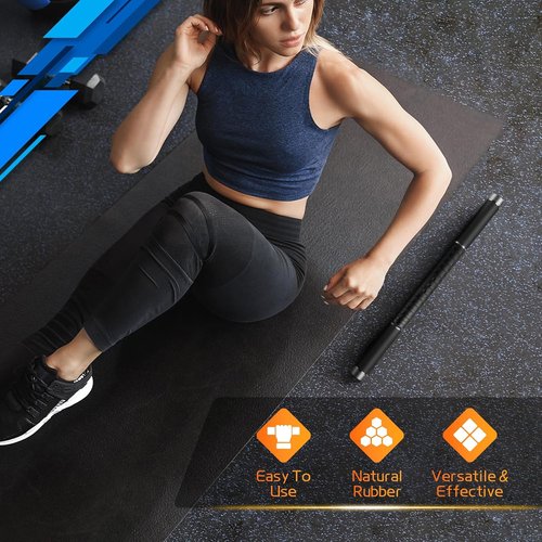 Muscle Roller Stick - Deep Tissue Massage Roller for Myofascial Release | Full Body Therapy (Black)