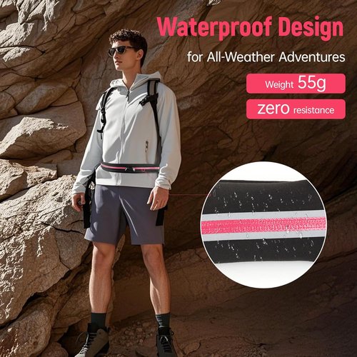 JUMAHE Slim Running Belt - Phone Holder Fanny Pack for Keys & Accessories | Fits All Cell Phones, Pink