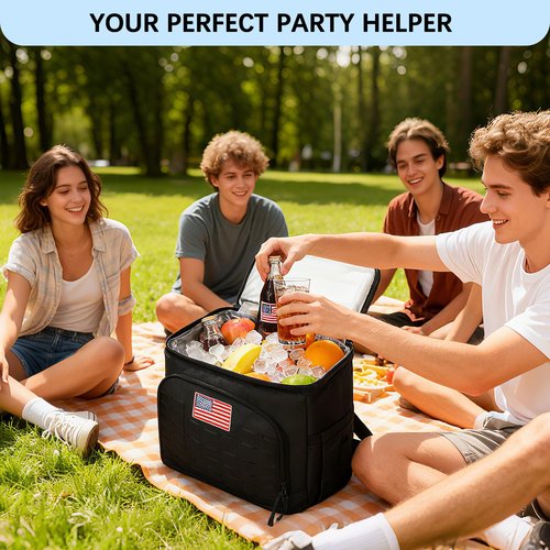 Goloni Insulated Cooler Backpack, Large Leakproof & Lightweight Soft,Perfect Backpack for Outdoor Adventures,Black