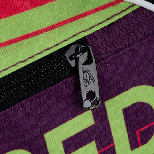 HUNDRED Strike Badminton and Tennis Racquet Kit Bag | Size: Large | Material: Polyester | 2 Compartments | Front Zipper Pocket | Padded Back Straps | Easy-Carry Handle | Prune Purple (6in1)