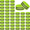 Zubebe Reflective Bands - 48 High Visibility Safety Straps for Wrist, Arm, Ankle, Leg | Ideal for Night Walking, Cycling, Running