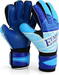 Skiennix Soccer Goalkeeper Gloves - Youth Football Goalie Gloves with Fingersave & Double Wrist Grips