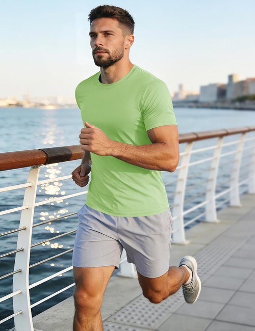 MAGCOMSEN Men's UPF 50+ Quick-Dry Athletic T-Shirt - Perfect for Running, Swimming & Workouts