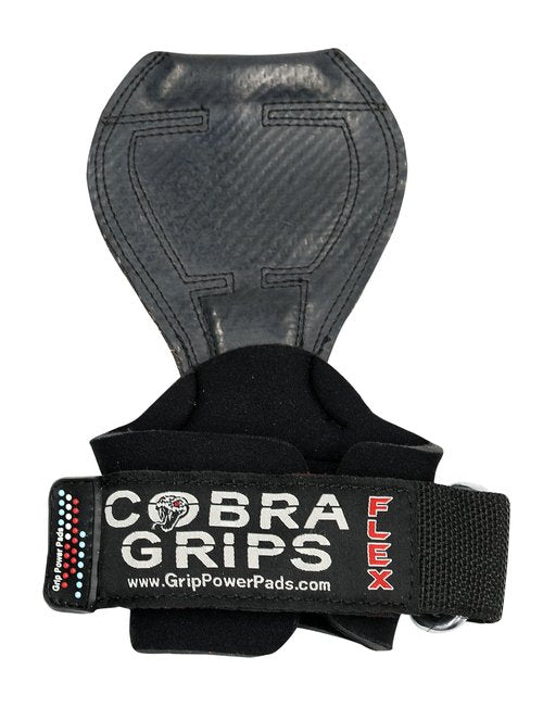 2018 Cobra Grips Flex Model Weight Lifting Gloves Heavy Duty Straps Alternative Power Lifting Hooks Best for Deadlifts with Padded Wrist Wrap Support Bodybuilding (Small, Black Rubber)