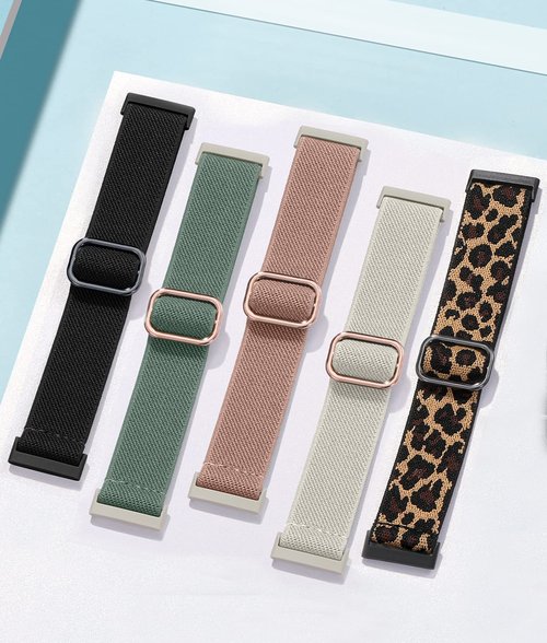 10 Pack for Fitbit Versa 3 Bands/Fitbit Versa 4 Band/Fitbit Sense Bands for Men Women, Adjustable Stretchy Solo Loop Elastic Nylon Sport Strap for SmartWatch Replacement
