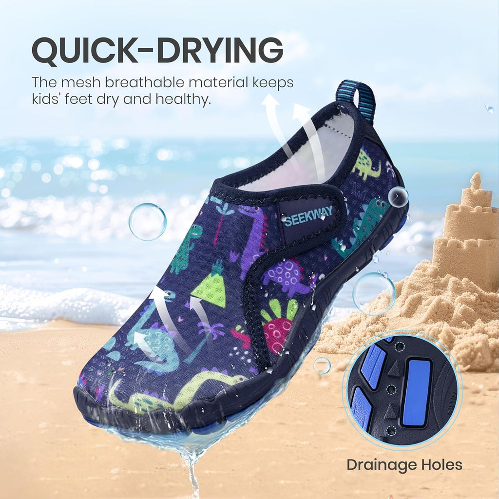 SEEKWAY Barefoot Water Shoes for Kids - Quick-Dry Sand Shoes with Wide Toe Box | Non-Slip for Hiking, Swim, Beach, Pool