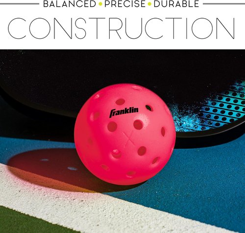 Franklin Sports X-40 Outdoor Pickleballs - Official USA Pickleball Ball | Regulation Size for APP Tour & US Open
