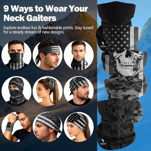 Neck Gaiter Face Mask by [Brand Name] - UPF 30+ Sun Protection & Breathable Headwear for Outdoor Activities