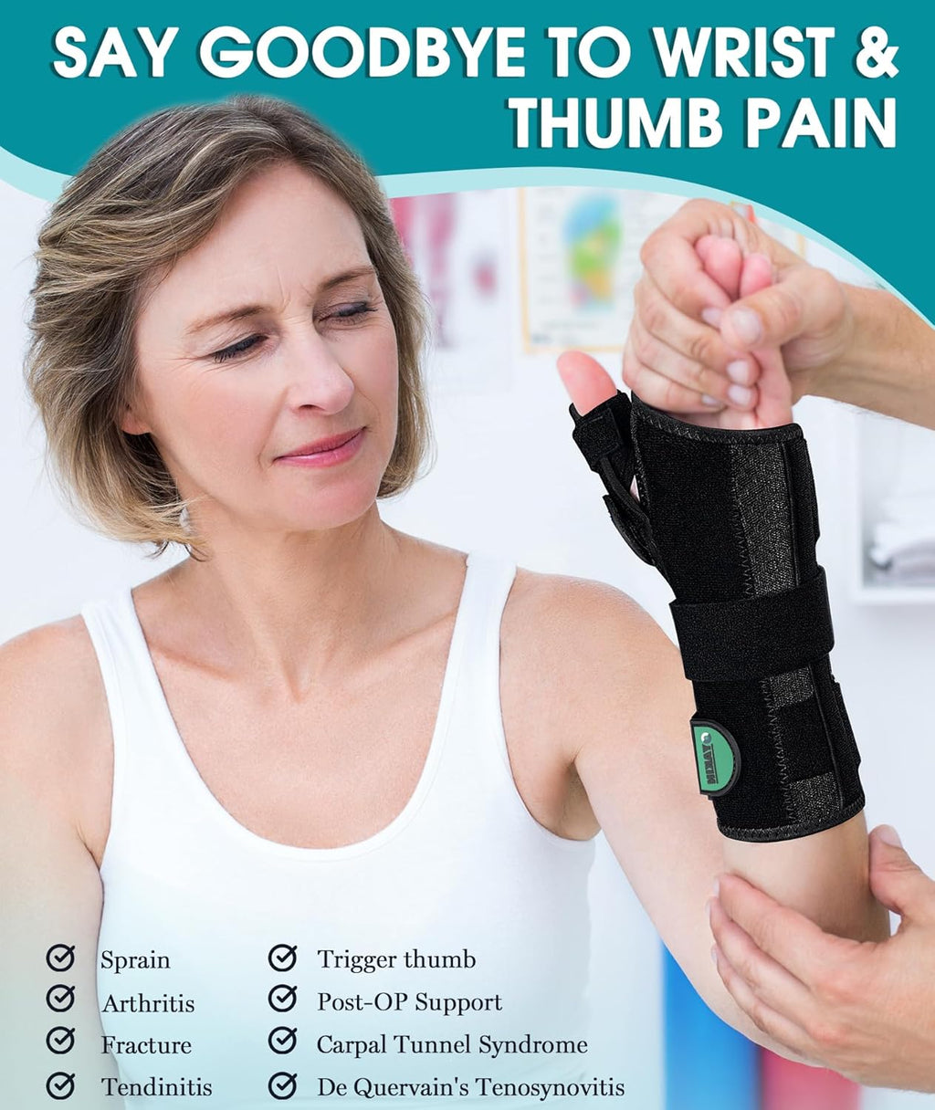 Oyakin Wrist Brace - Thumb Support for Carpal Tunnel & De Quervain's | Left Hand Splint for Men & Women