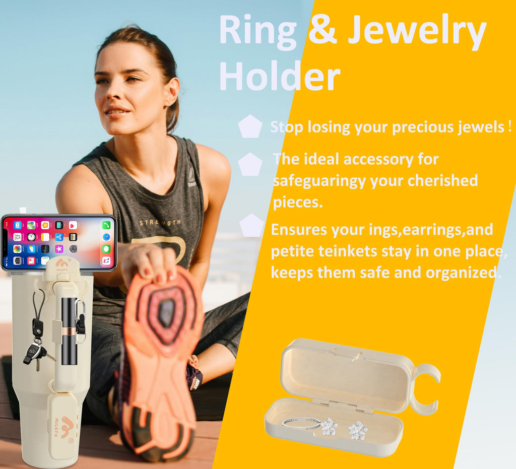 Phone Holder For Stanley Cup Accessories.3 Set Of Accessories For Stanley Cup 40oz 30oz Quencher H2.0.Include Phone Holer,Lipstick Holder.Perfect For Cars, Gyms, Sports Events, Yoga, Offices, And More