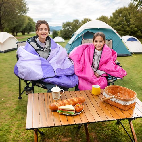 Sleeping Bags for Adults Teens Cold Weather &Warm, 3 Seasons, Cotton Flannel Liner Sleeping Bag, Lightweight Compact Camping Essentials Equipment, Hiking, Outdoor, Travel(T-Shaped) (Double Pink)