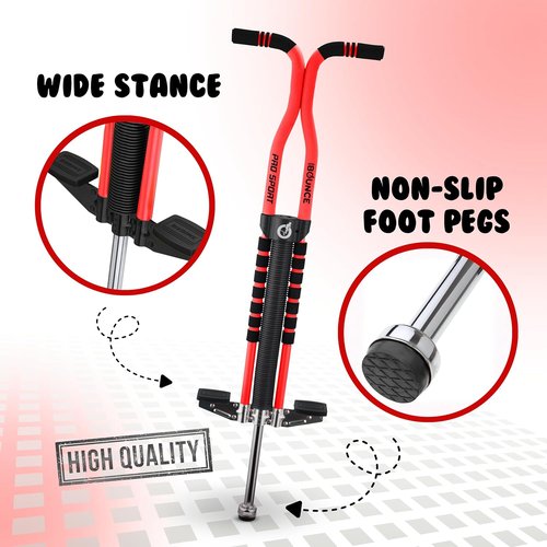 Bounce Pro Pogo Stick for Kids - Ages 9+ | Supports 80-160 Lbs - Durable, Easy Grip for Endless Fun