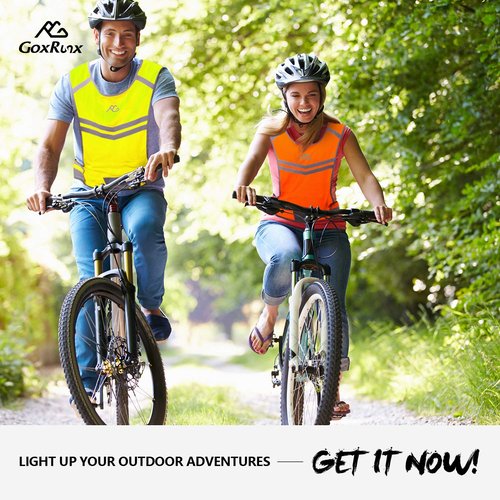 Reflective Running Vest Gear Ultralight & Comfortable Cycling Motorcycle Reflective Vest-Large Zippered Inside Pocket & Adjustable Waist- High Visibility Night Running Safety Vest (Yellow, M)