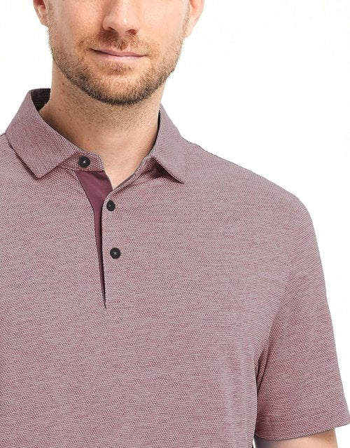 M MAELREG Golf Shirts for Men - Moisture-Wicking Performance Polo | Short Sleeve Heather Jacquard