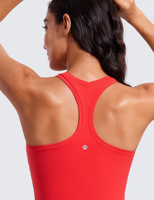 CRZ YOGA Butterluxe Racerback Tank Top - Comfortable Sleeveless Athletic Camisole for Women
